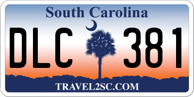 SC license plate DLC381