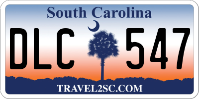 SC license plate DLC547