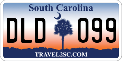 SC license plate DLD099