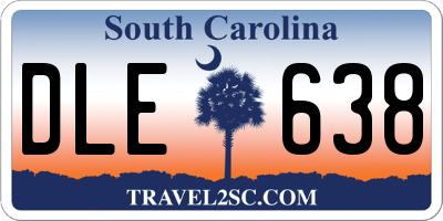 SC license plate DLE638