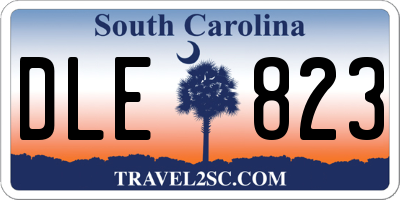 SC license plate DLE823