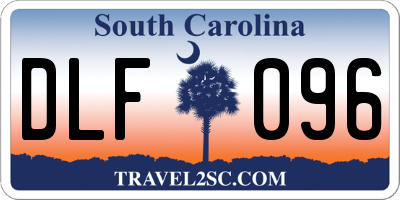 SC license plate DLF096
