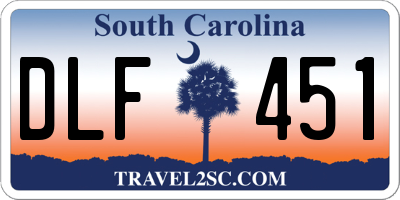 SC license plate DLF451