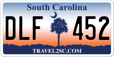 SC license plate DLF452
