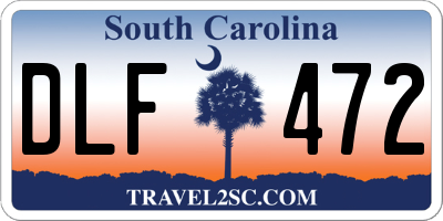 SC license plate DLF472
