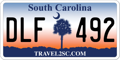 SC license plate DLF492