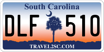 SC license plate DLF510