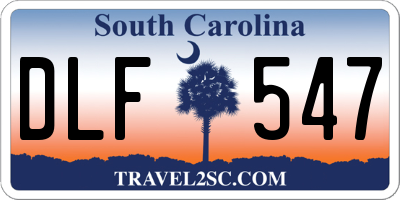 SC license plate DLF547