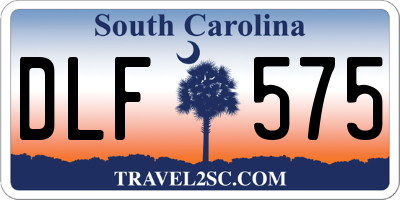 SC license plate DLF575
