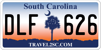 SC license plate DLF626