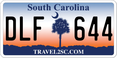 SC license plate DLF644
