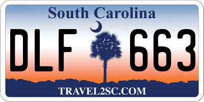 SC license plate DLF663