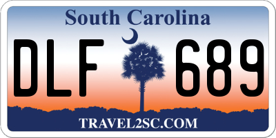 SC license plate DLF689