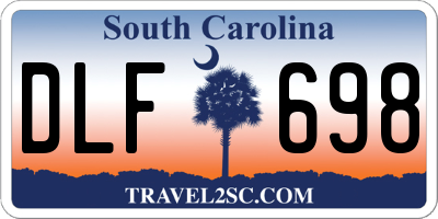SC license plate DLF698