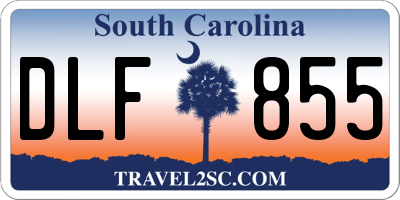 SC license plate DLF855