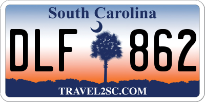 SC license plate DLF862