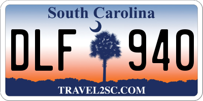 SC license plate DLF940