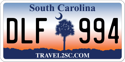 SC license plate DLF994
