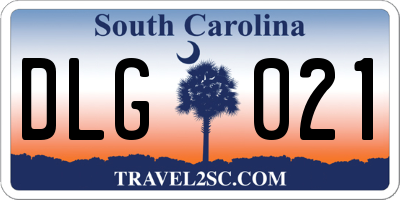 SC license plate DLG021