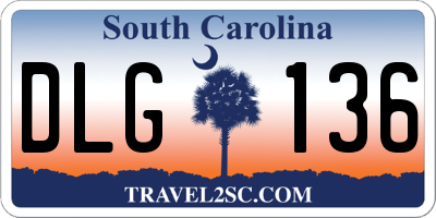 SC license plate DLG136