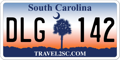 SC license plate DLG142