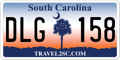 SC license plate DLG158