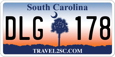 SC license plate DLG178