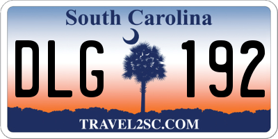 SC license plate DLG192