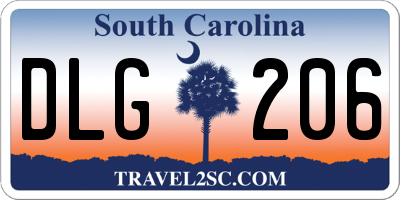 SC license plate DLG206