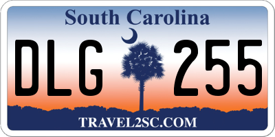 SC license plate DLG255