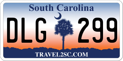 SC license plate DLG299