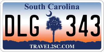 SC license plate DLG343