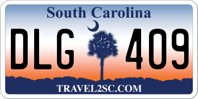 SC license plate DLG409