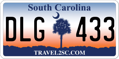 SC license plate DLG433