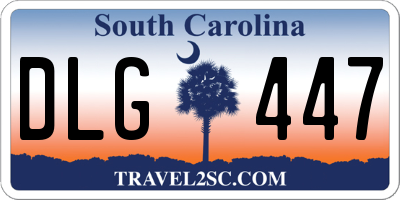 SC license plate DLG447