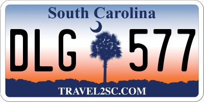 SC license plate DLG577