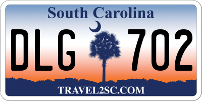 SC license plate DLG702