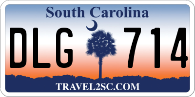 SC license plate DLG714