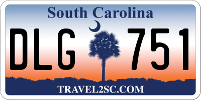 SC license plate DLG751