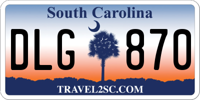 SC license plate DLG870