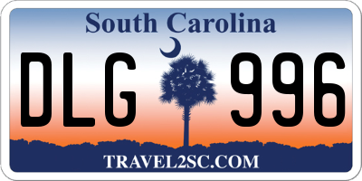 SC license plate DLG996
