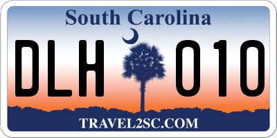 SC license plate DLH010
