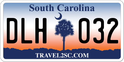 SC license plate DLH032