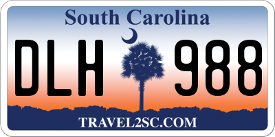 SC license plate DLH988