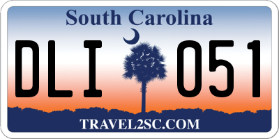 SC license plate DLI051