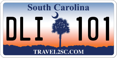 SC license plate DLI101