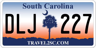 SC license plate DLJ227