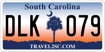 SC license plate DLK079