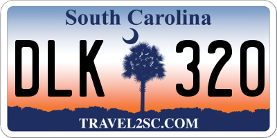 SC license plate DLK320