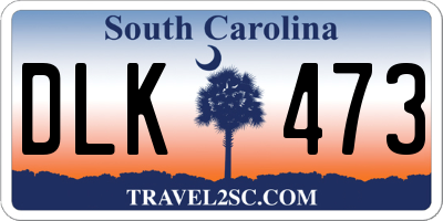 SC license plate DLK473